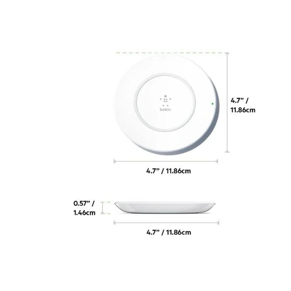 Belkin Wireless Charging Pad 7.5W Qi-Certified Charger Pad  White Quick Charger